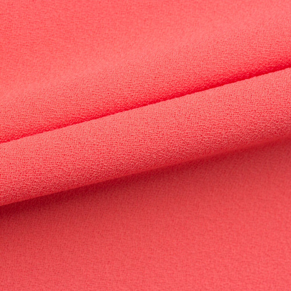 Coral Microfibre Double Twist Crêpe