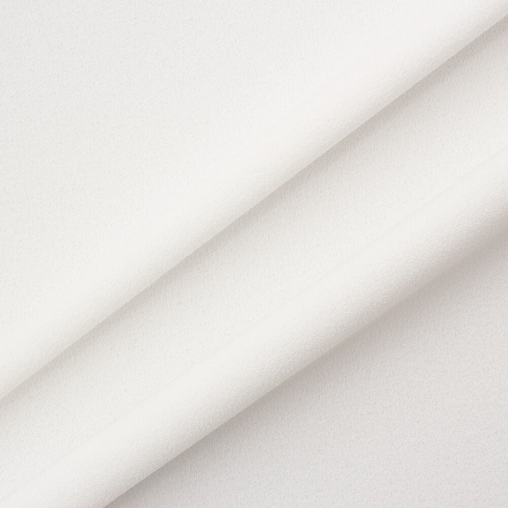 White Microfibre Double Twist Crêpe