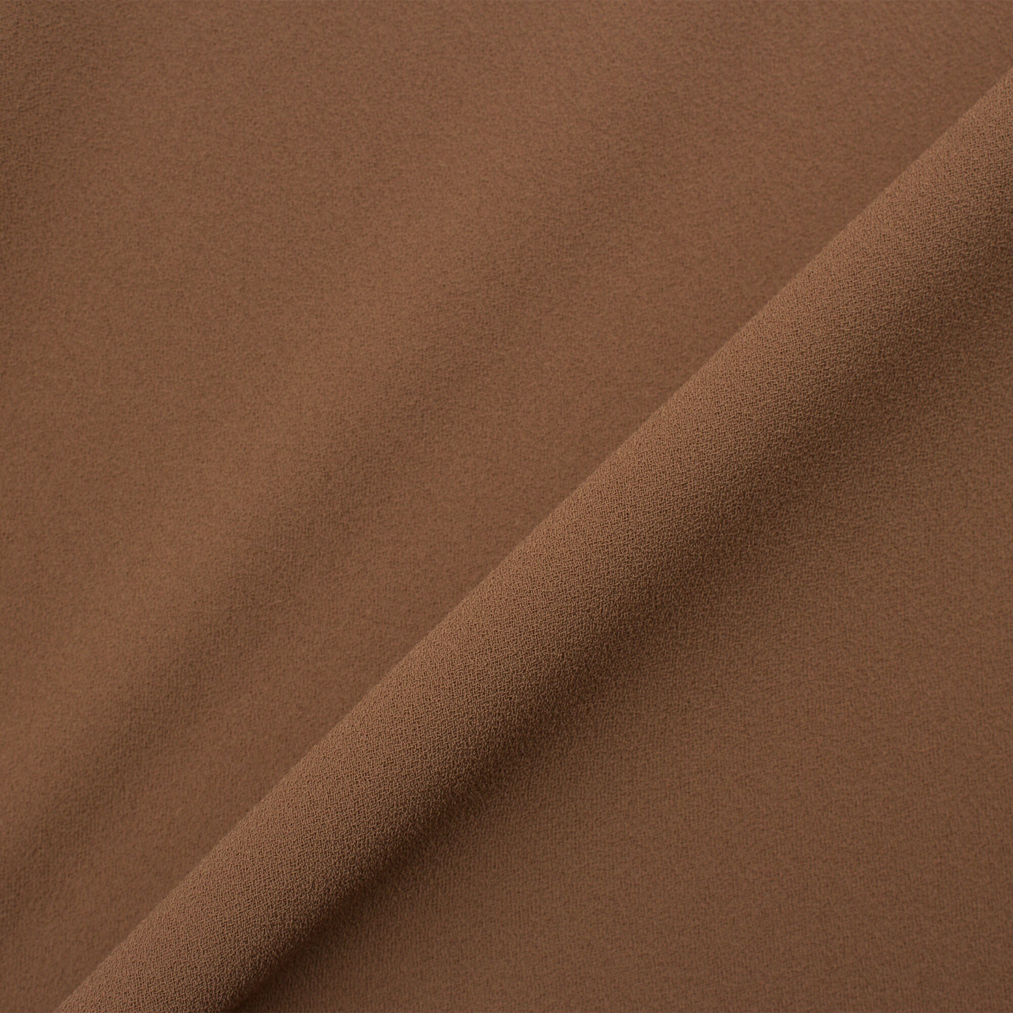 Light Brown Microfibre Double Twist Crêpe