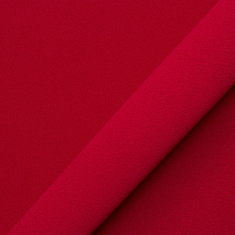 Deep Red Satin Backed Crêpe