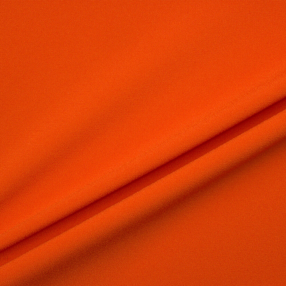 Orange Matte Satin Backed Crêpe