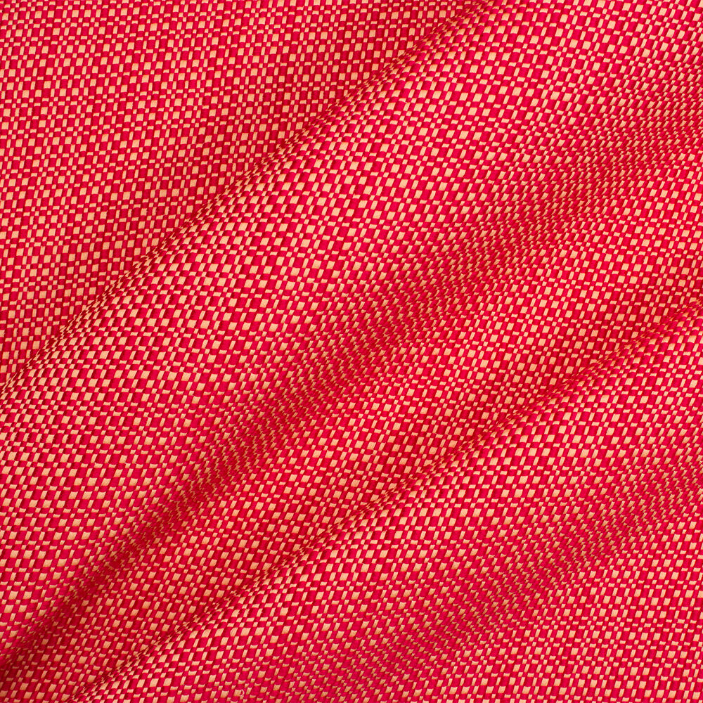 Deep Fuchsia/Yellow Plain Basket Weave