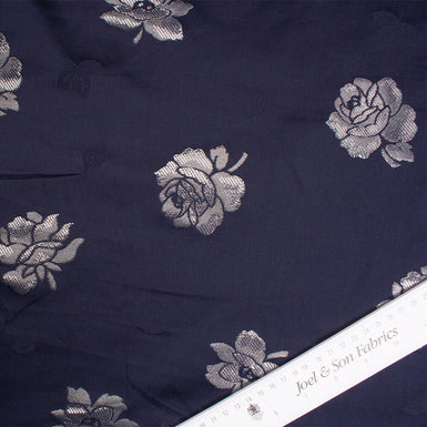 Midnight Blue Lurex Cotton