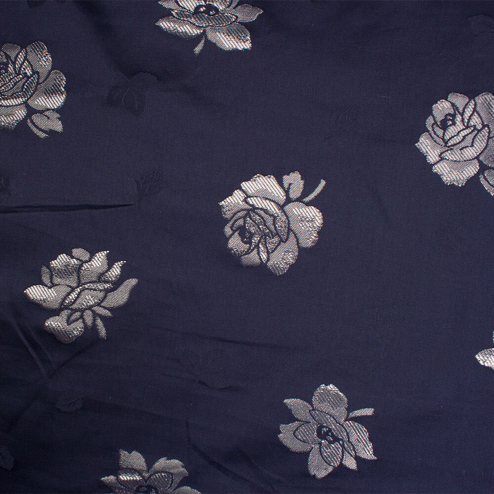 Midnight Blue Lurex Cotton