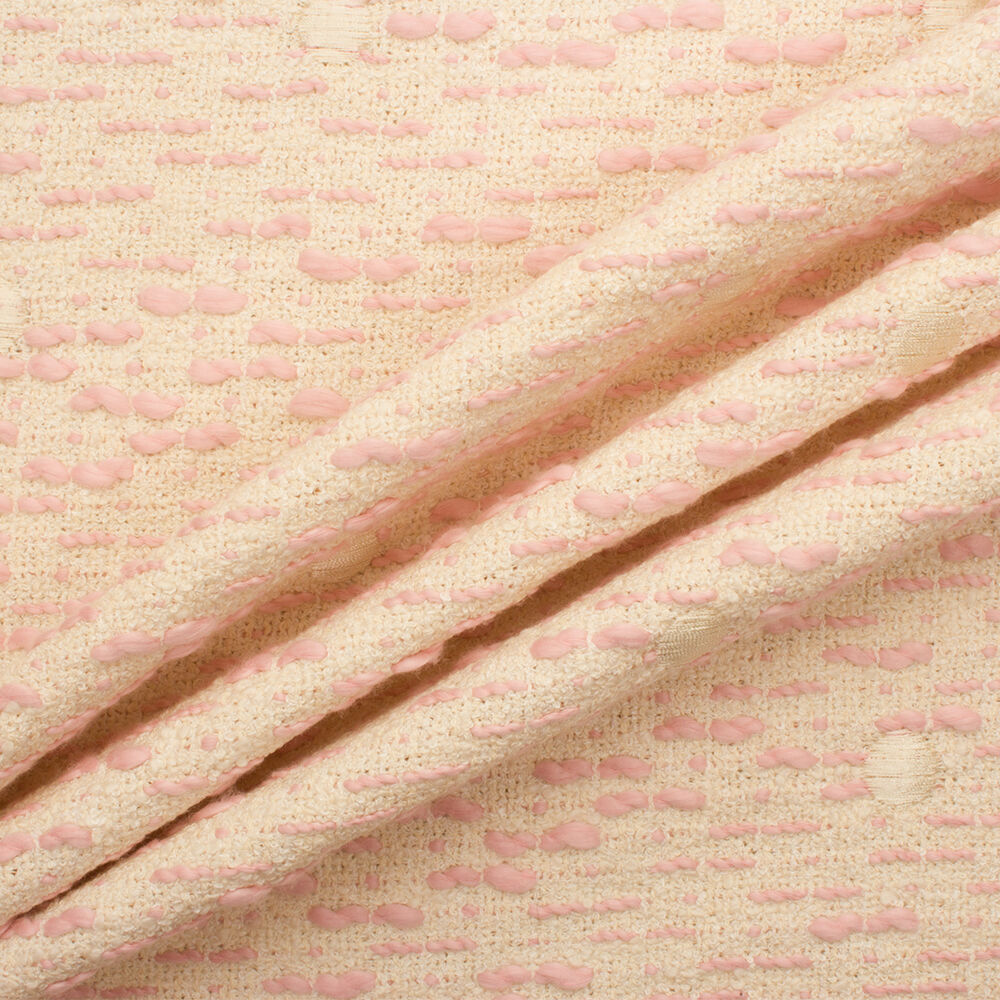 Pastel Pink Coloured Bouclé