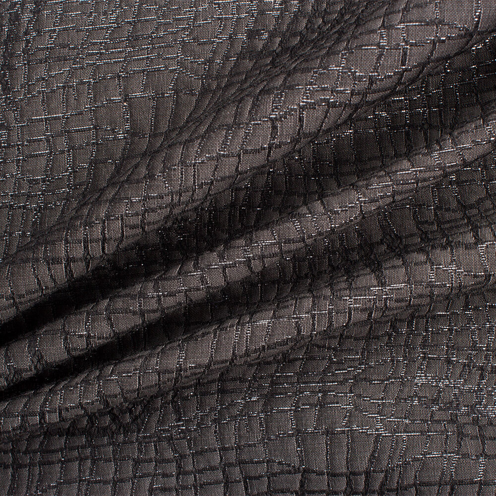 Dark Grey Mock Croc Brocade