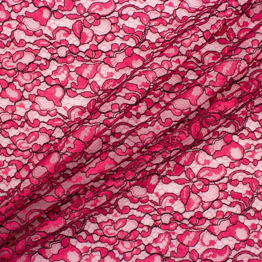 Pink Corded Chantilly Lace