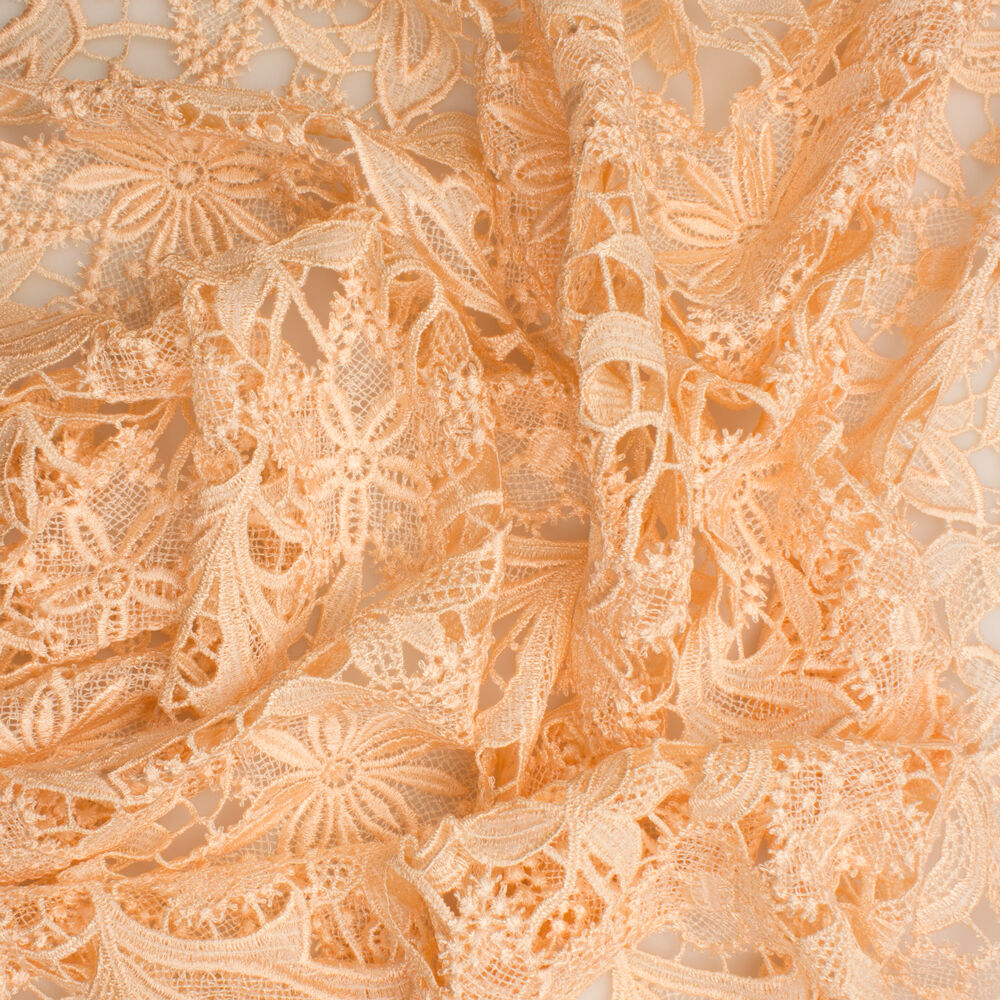 Soft Peach Guipure Lace