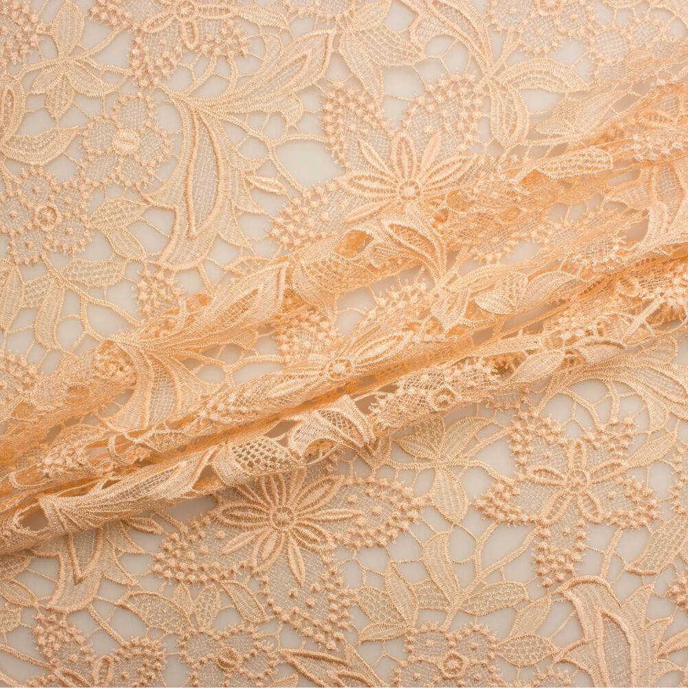 Soft Peach Guipure Lace