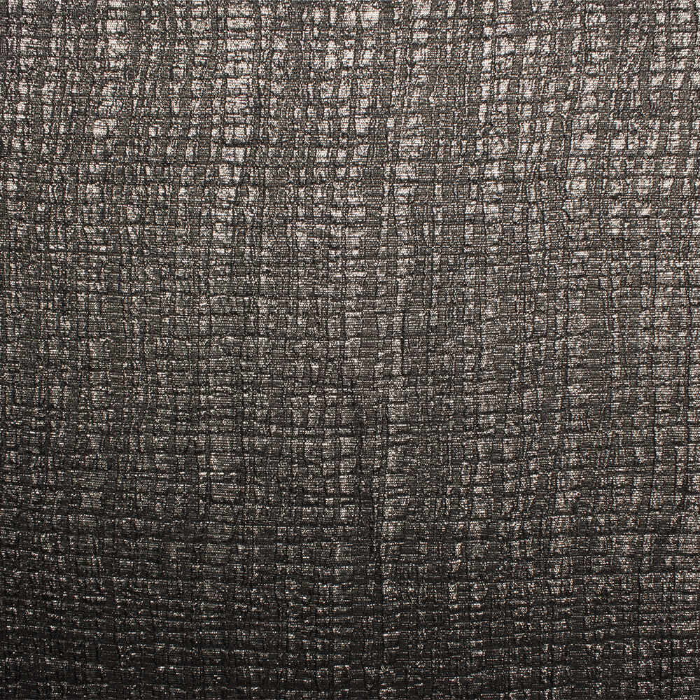 Black/Silver Crinkled Metallic Silk Lamé