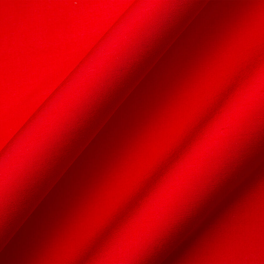 Bright Red Powerloom Silk Dupion