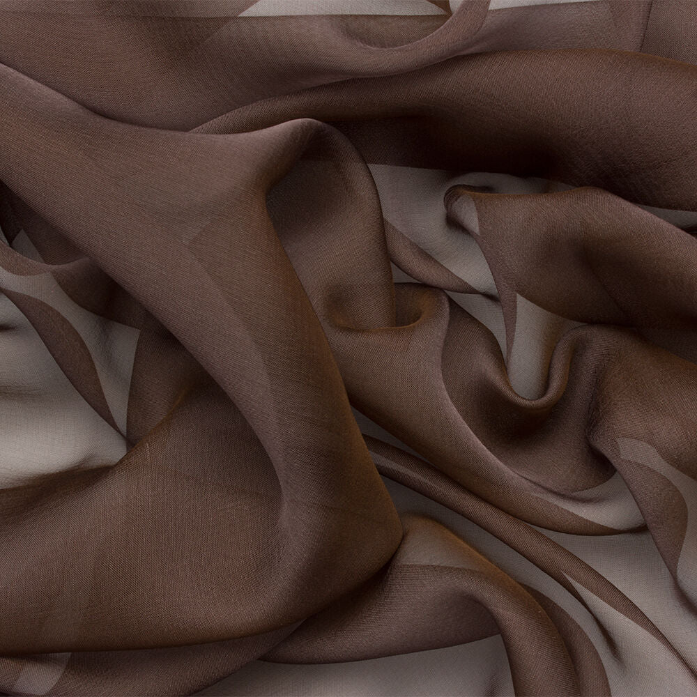 Brown/Grey Shot Silk Chiffon