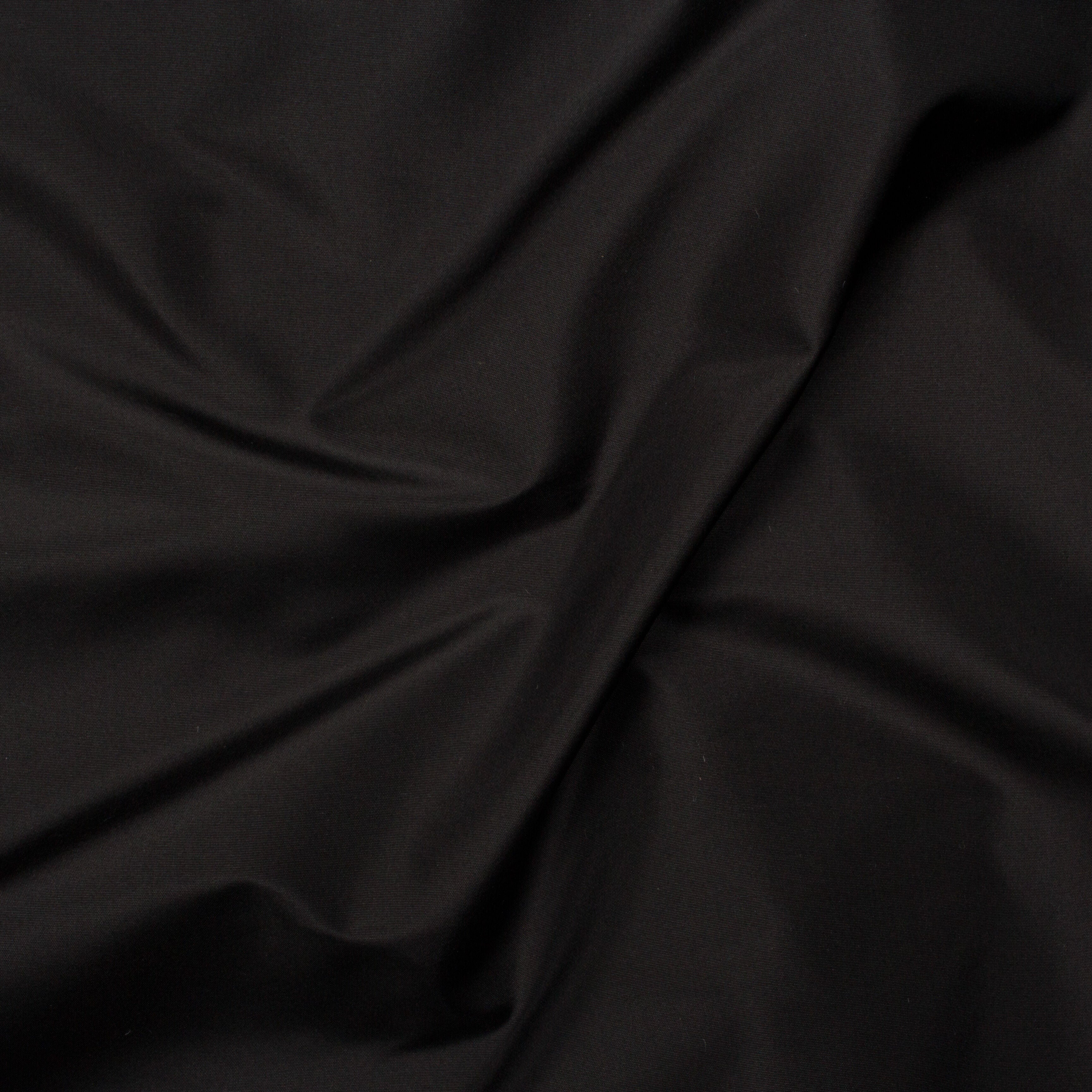 Jet Black Silk Taffeta