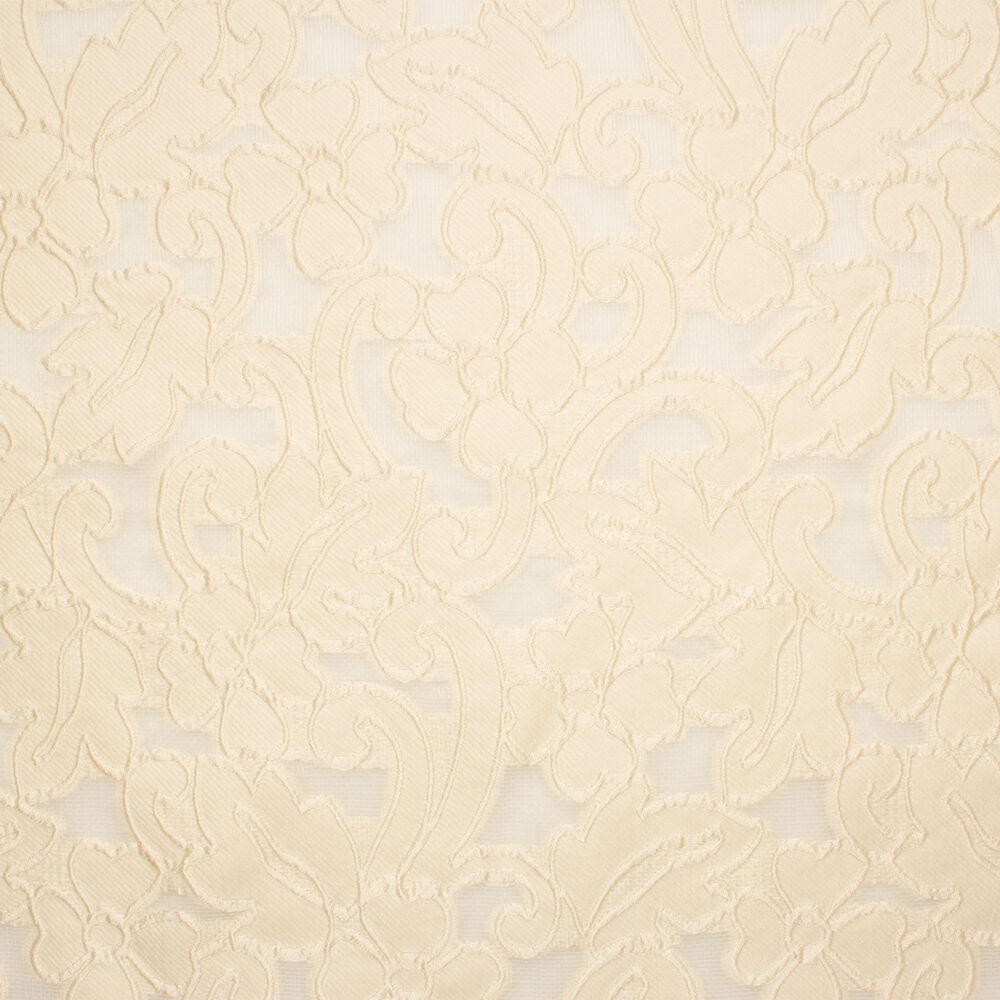 Cream Floral Jacquard Gazar