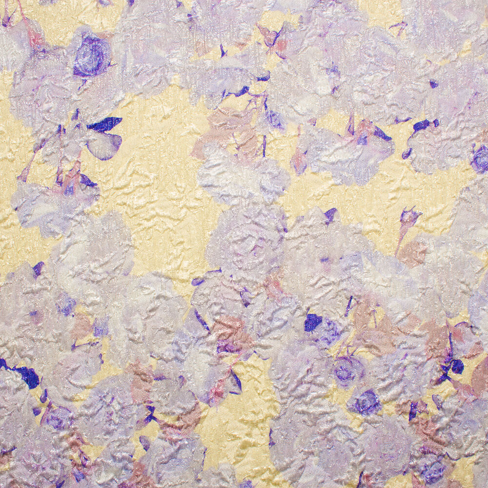 Lavender Floral Metallic Vanilla Cloqué (A 2.90m Piece)