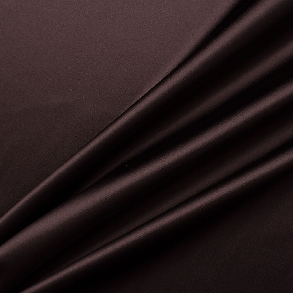 Dark Brown Stretch Satin