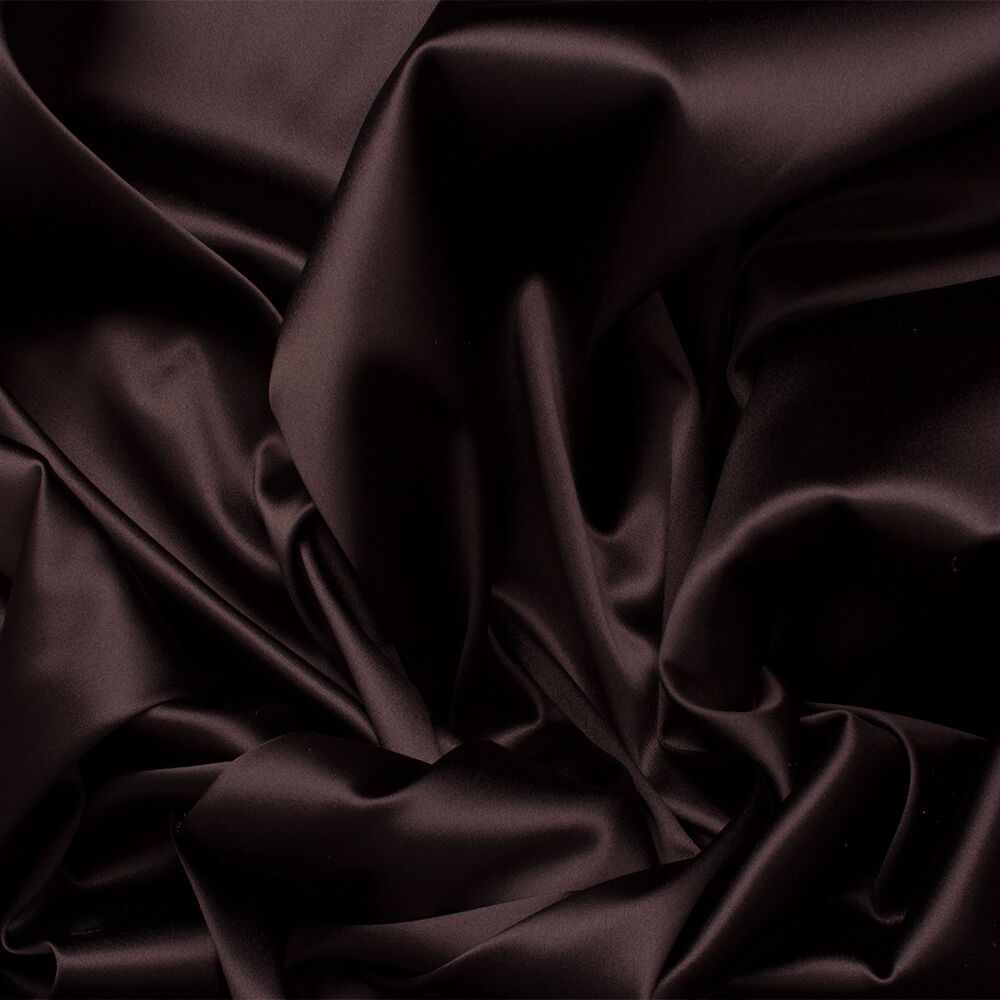 Dark Brown Stretch Satin