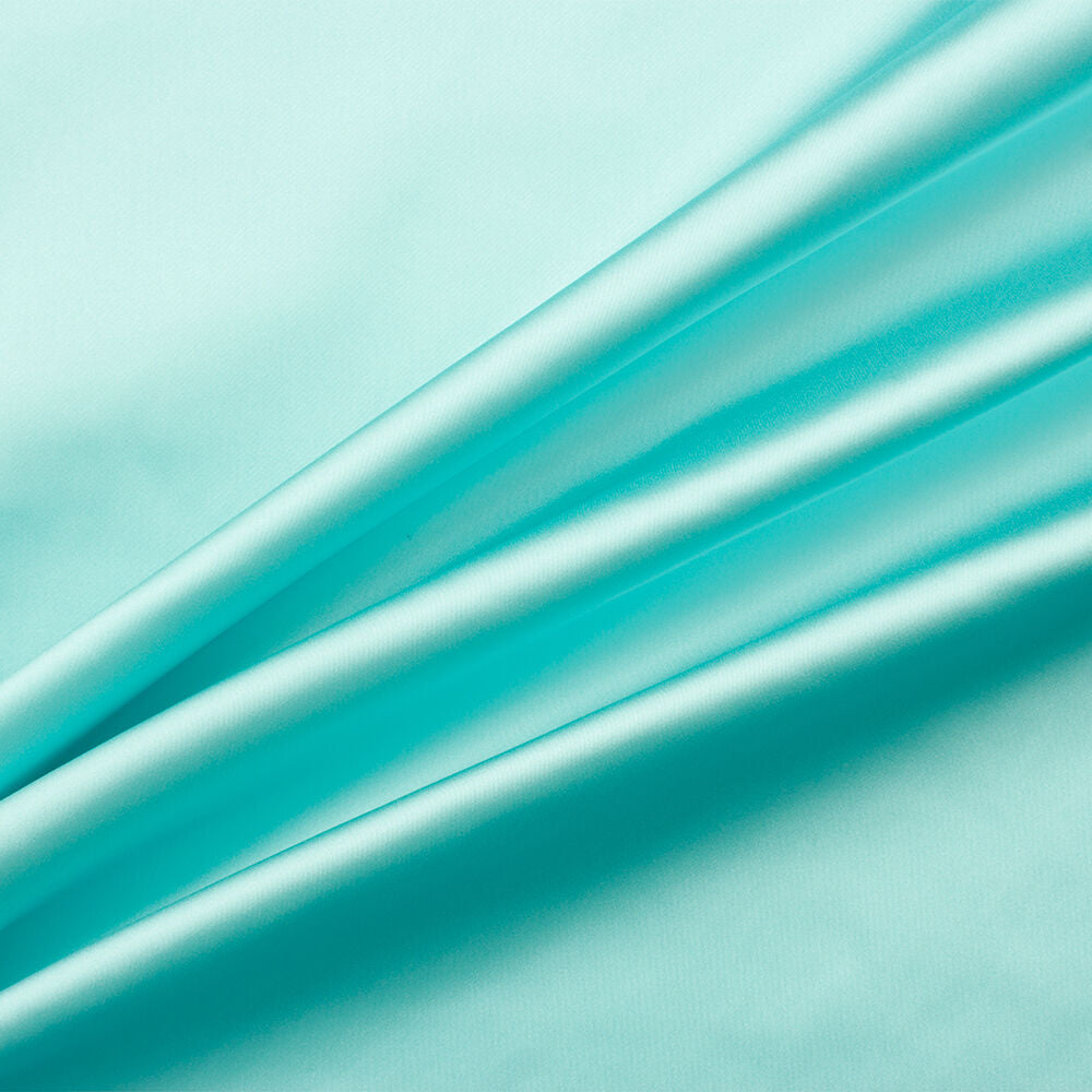 Soft Turquoise Stretch Satin