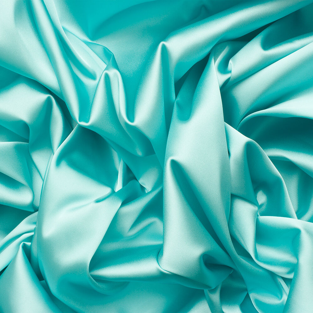 Soft Turquoise Stretch Satin