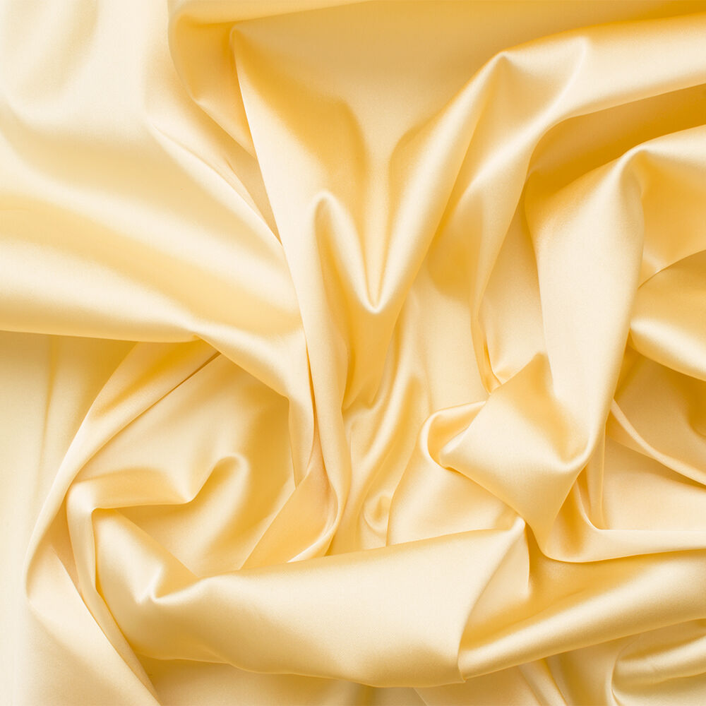 Vanilla Yellow Stretch Satin