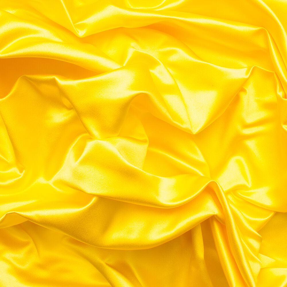 Bright Canary Yellow Silk Duchess Satin