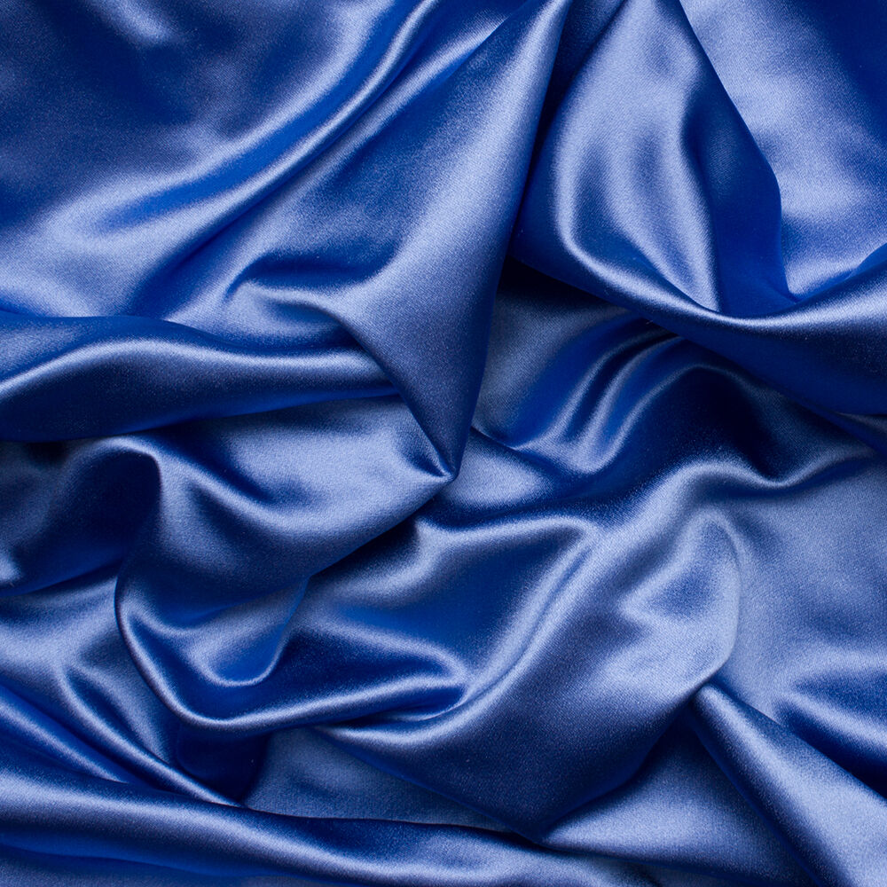 Deep Sky Blue Silk Duchess Satin