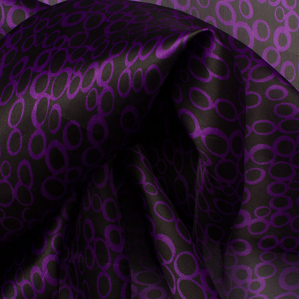 Purple/Black Silk Organza