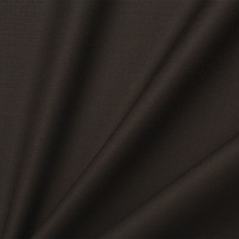 Dark Brown Stretch Wool Gaberdine