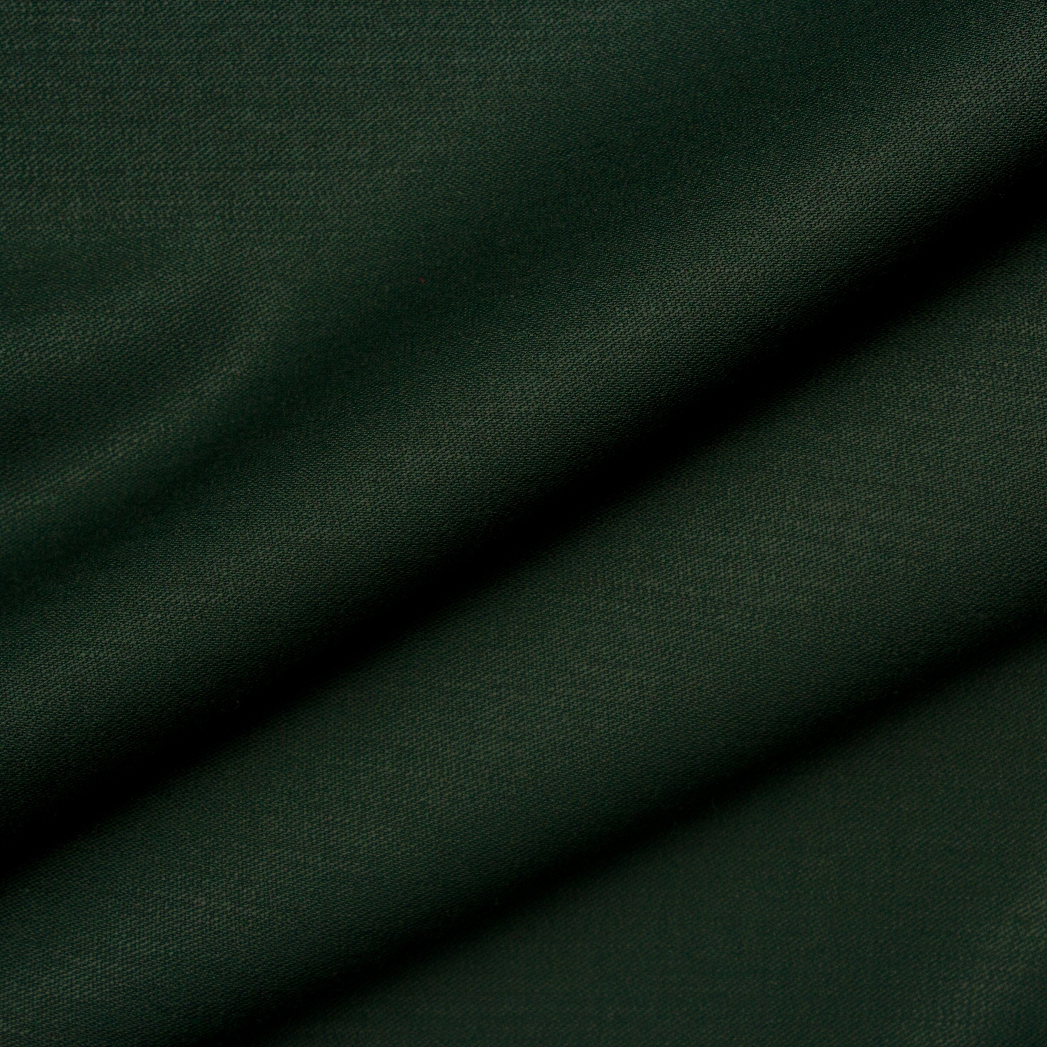 Bottle Green Stretch Wool Gaberdine