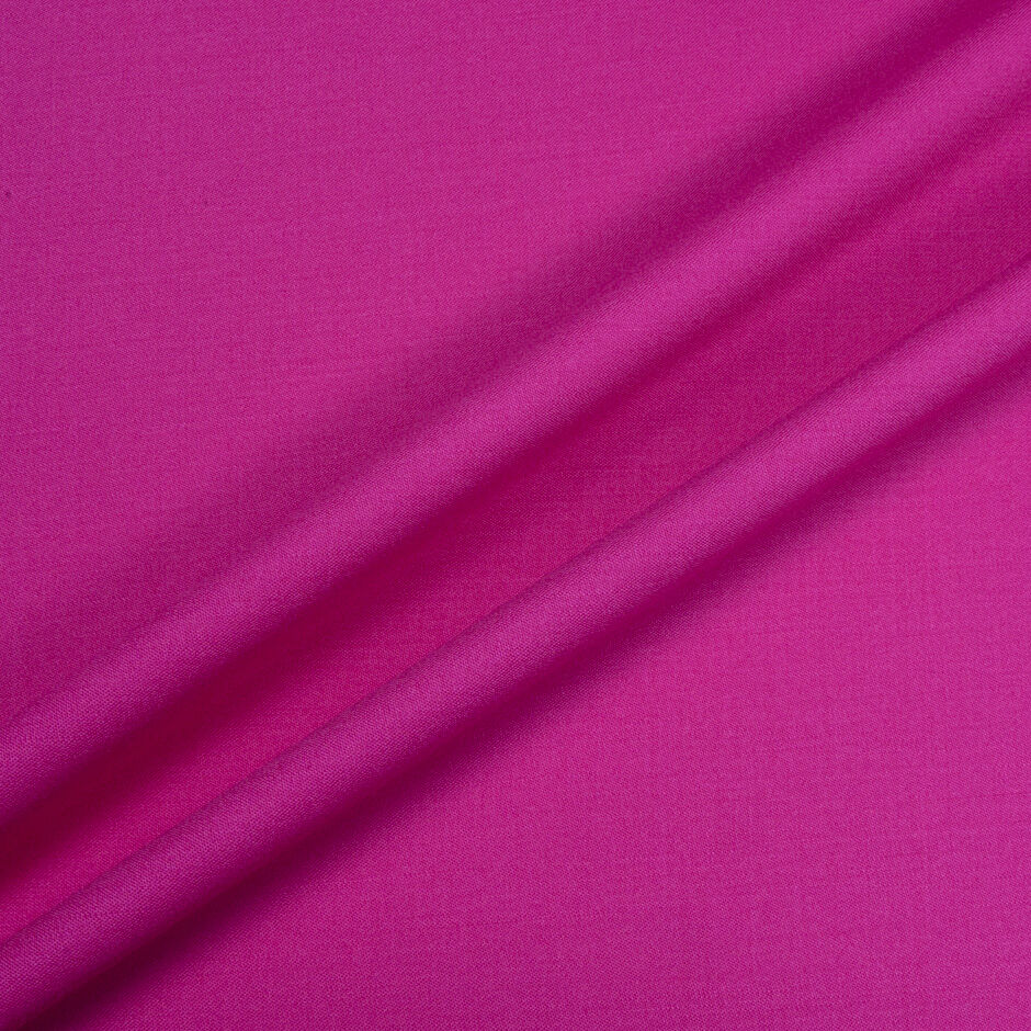 Fuchsia Pink Stretch Wool Gaberdine