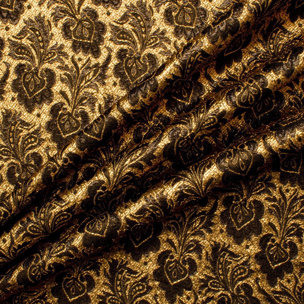 Gold/Black Metallic 'Baroque' Brocade