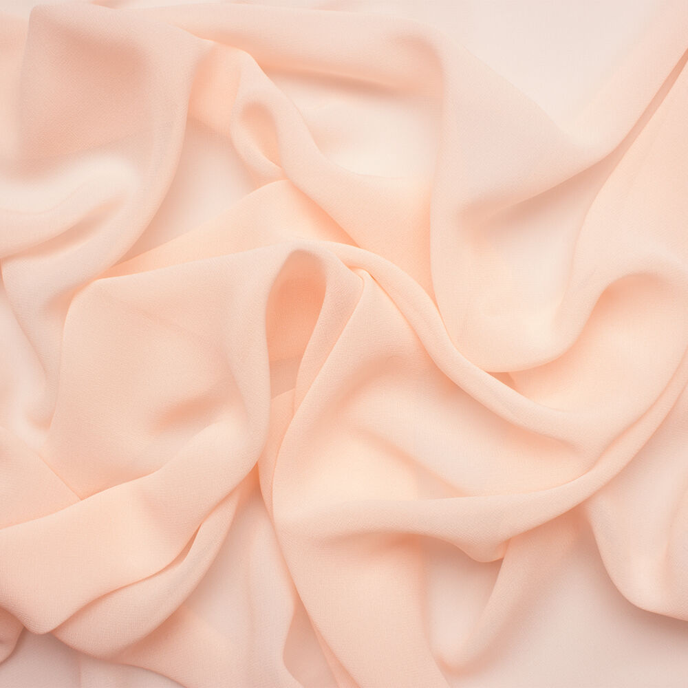 Pastel Peach Silk Georgette