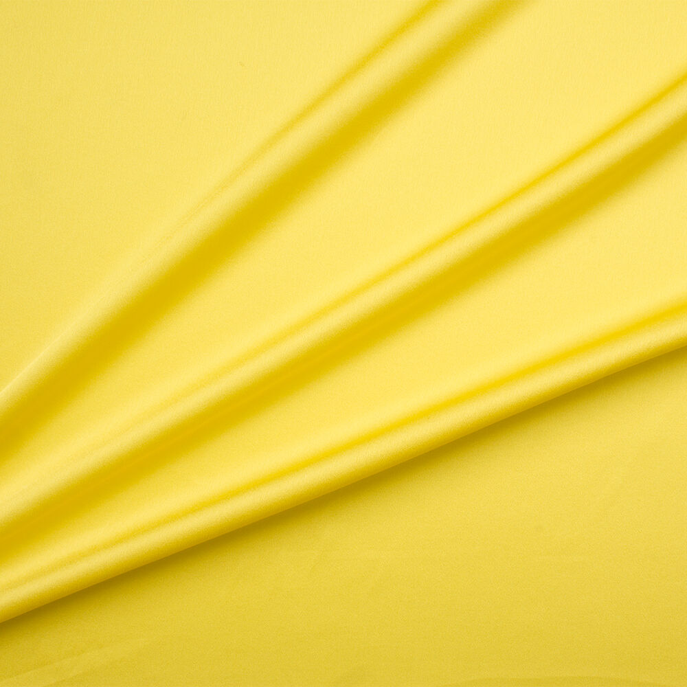 Yellow Silk Satinised Chiffon