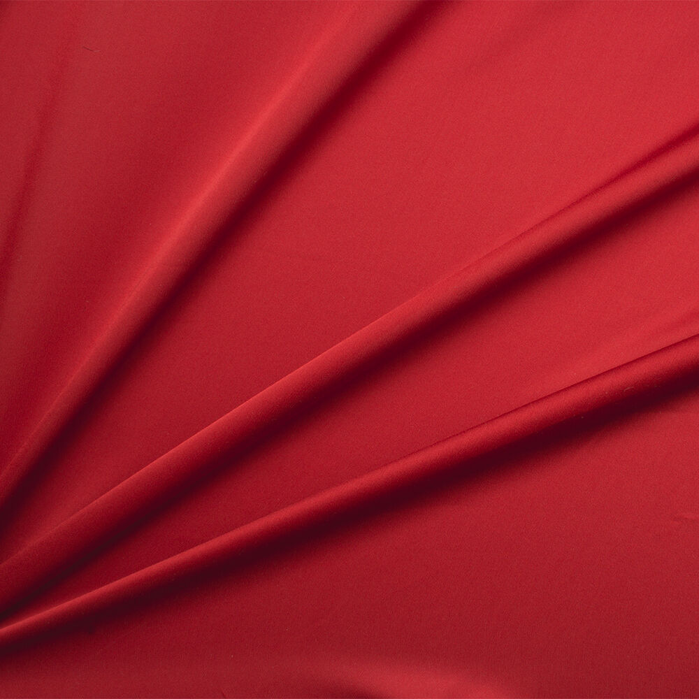 Brick Red Silk Satinised Chiffon