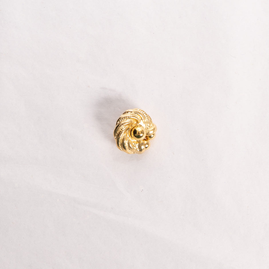 Small Round Rope Gold Toned Button