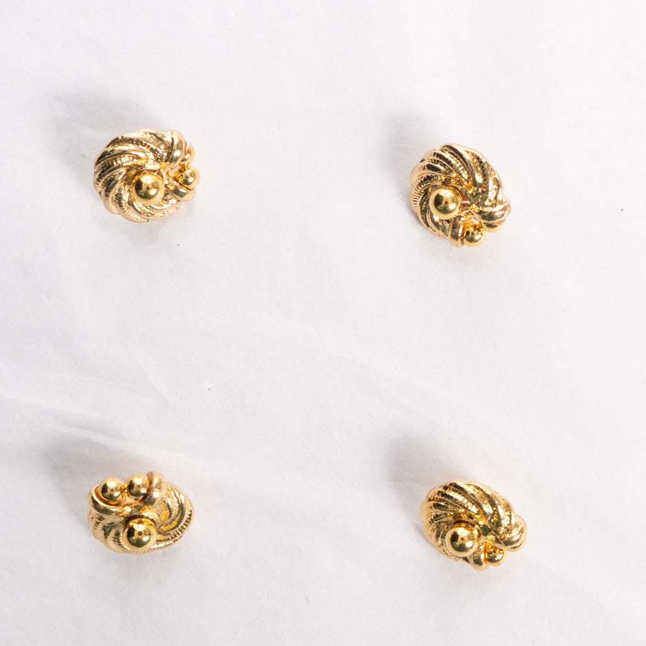 Small Round Rope Gold Toned Button