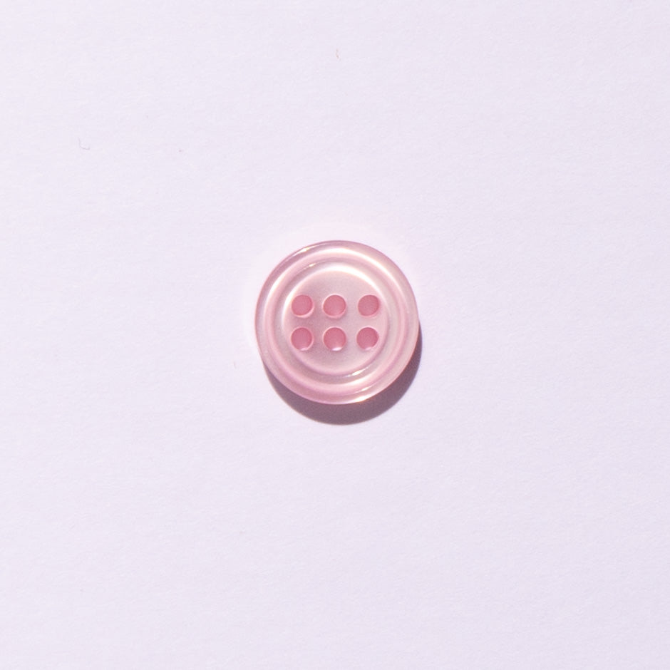 Baby Pink 6 Hole Shirting Button