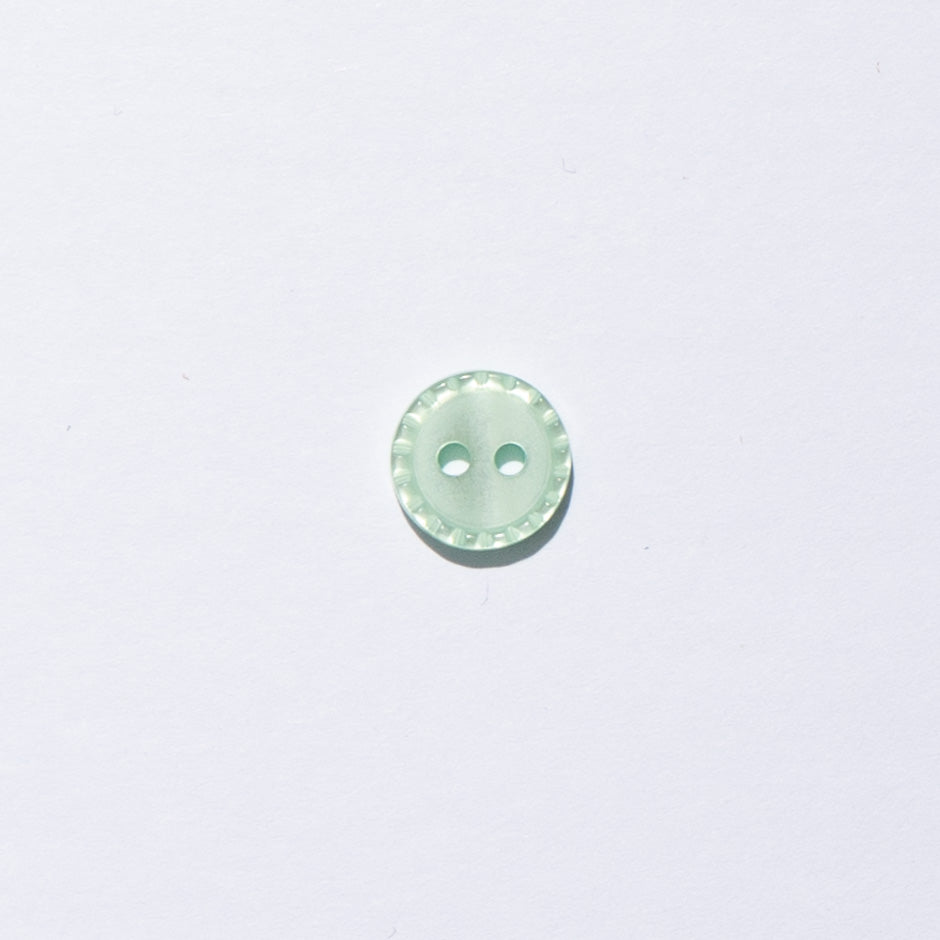 Soft Mint Green Fluted Shirting Button