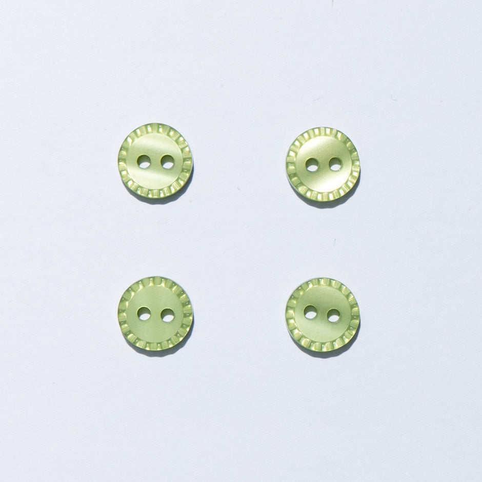 Lime Green Fluted Shirting Button