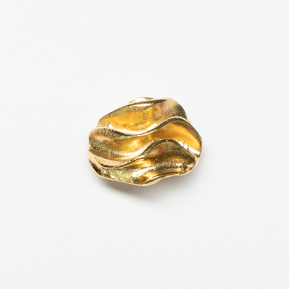 Round Gold Abstract Button