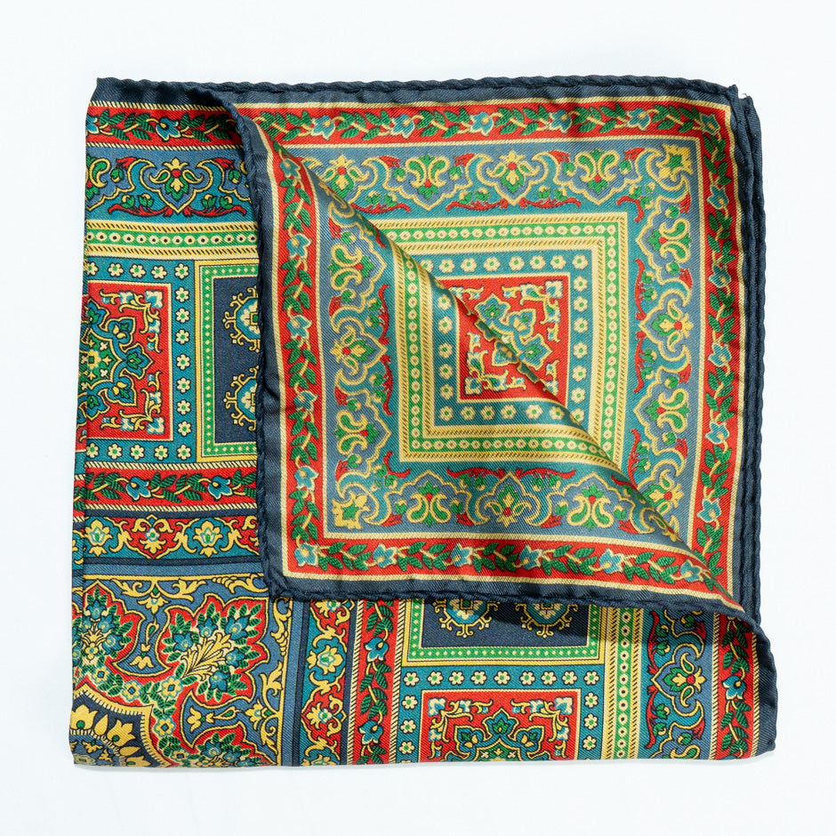 Multi Printed Pure Silk Twill Pocket Handkerchief