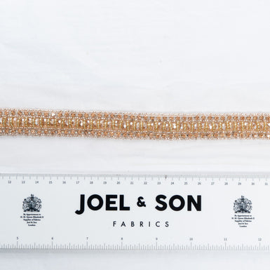 Deep Gold Beaded Tulle Trim