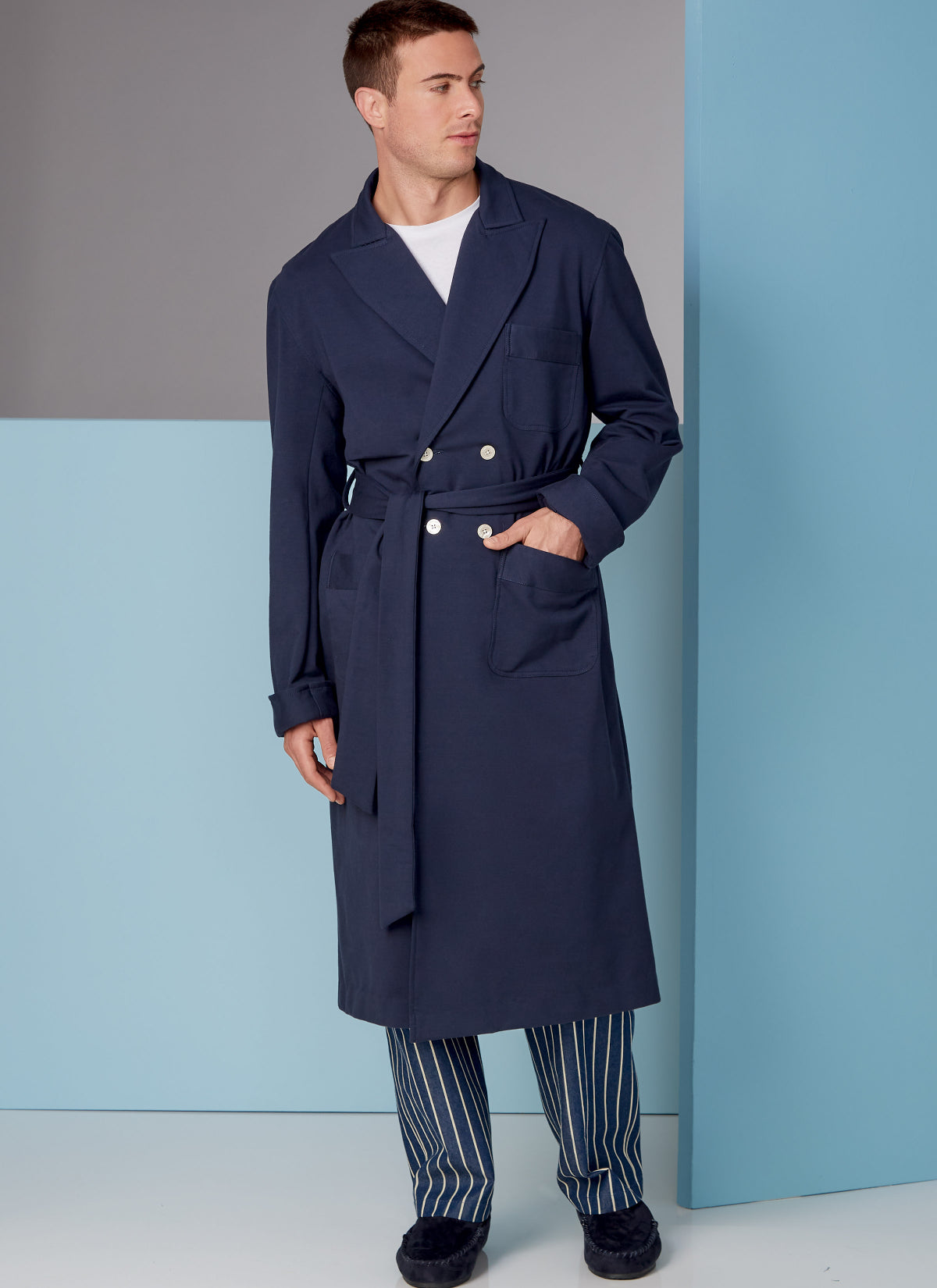 MEN'S BELTED ROBE - V1855