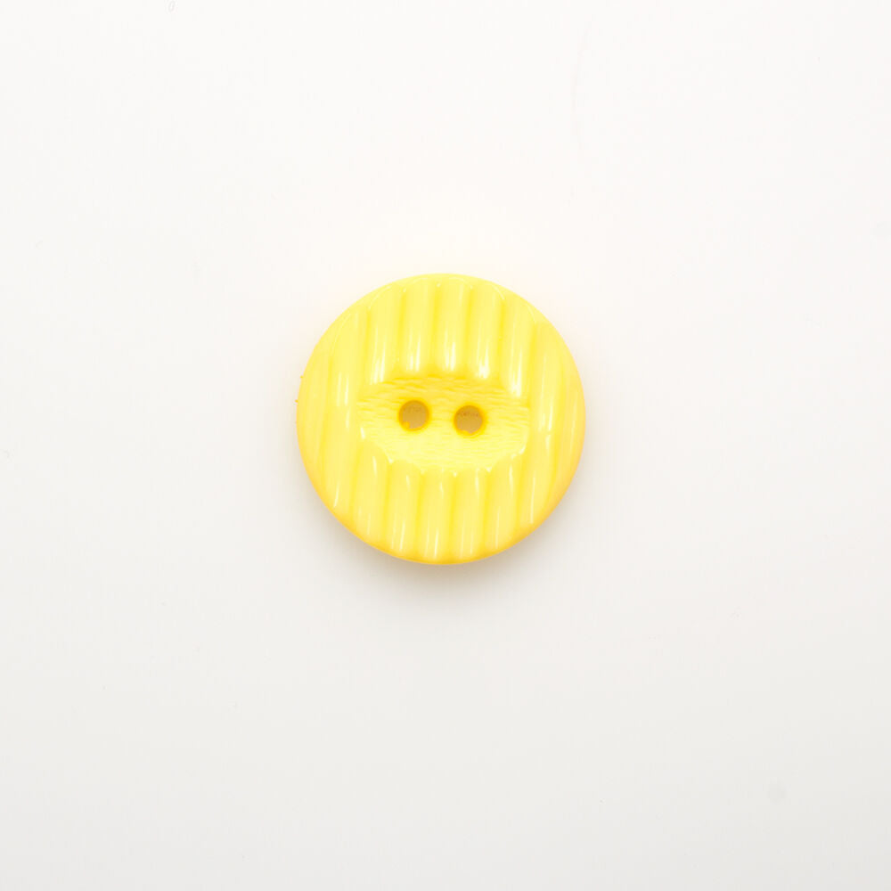 Yellow Ridged Button - Medium