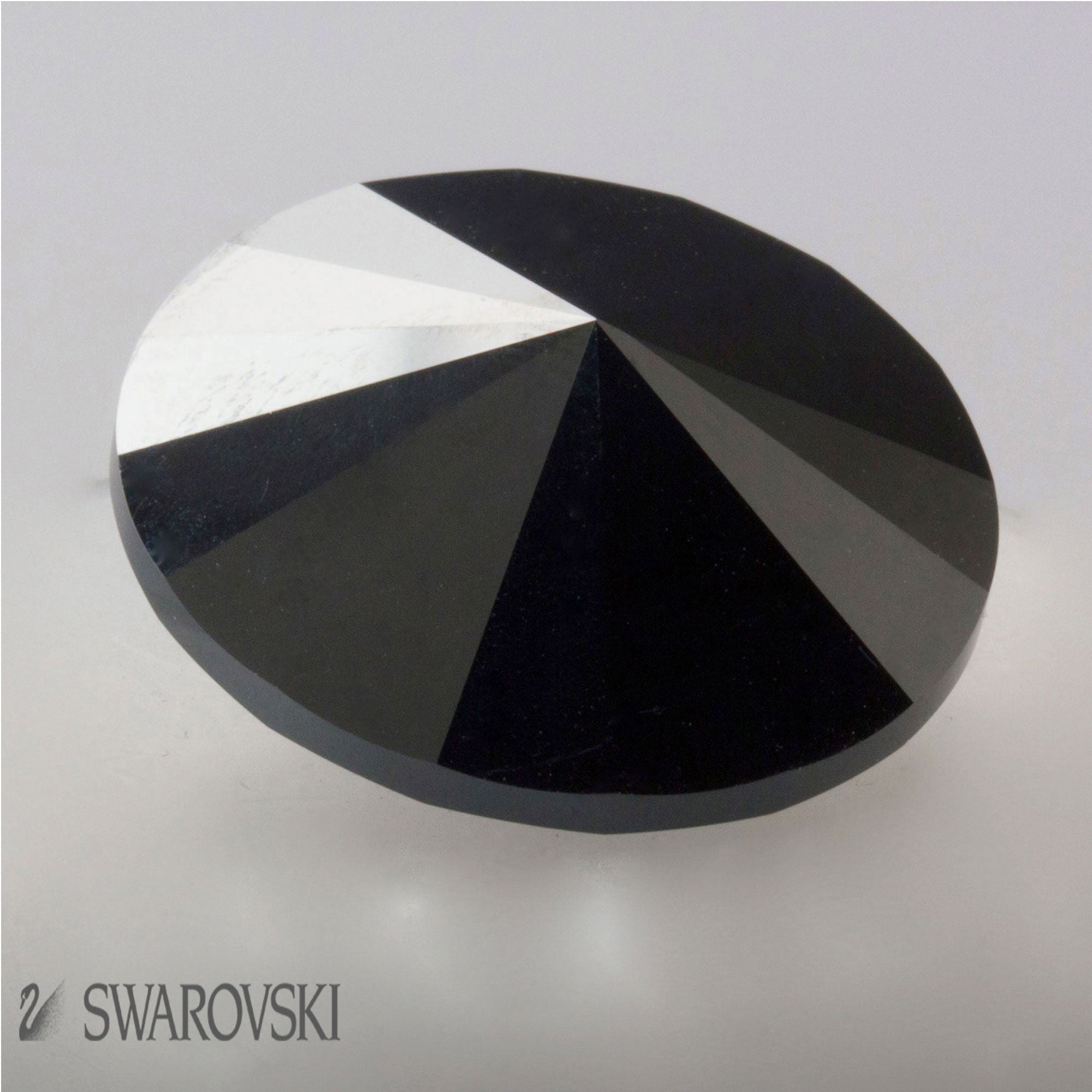 Black Swarovski Crystal Button