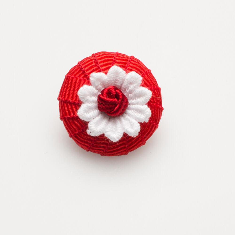 Red Daisy Button - Small