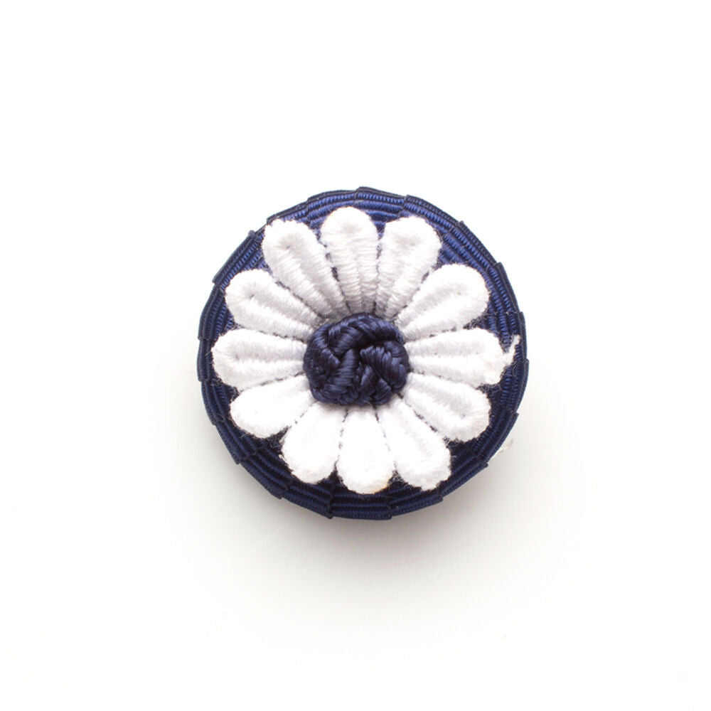 Navy Blue Daisy Button - Medium