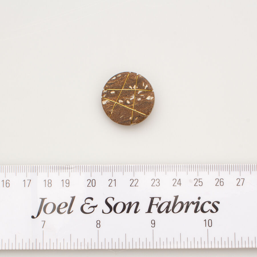 Medium Brown Stone Effect Button