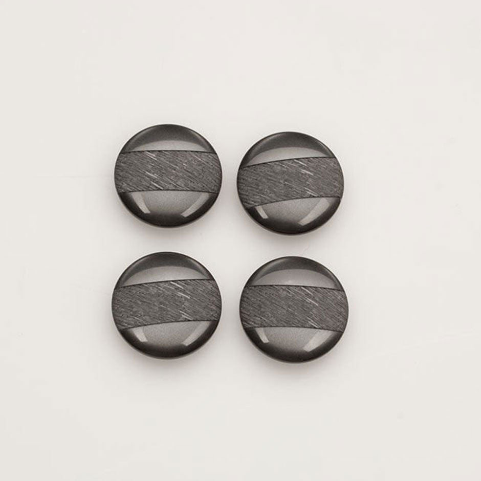 Medium Black Textured Button