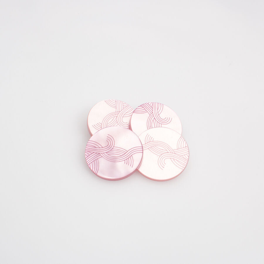 Baby Pink 'Oyster' Button